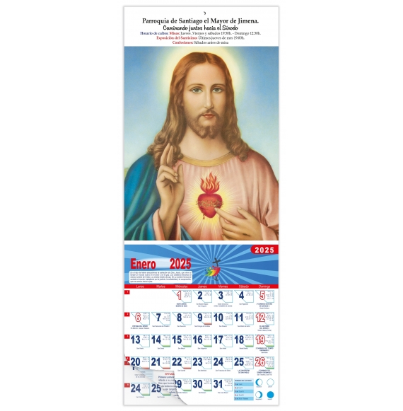 Calendario vertical de pared "Sagrado Corazón"