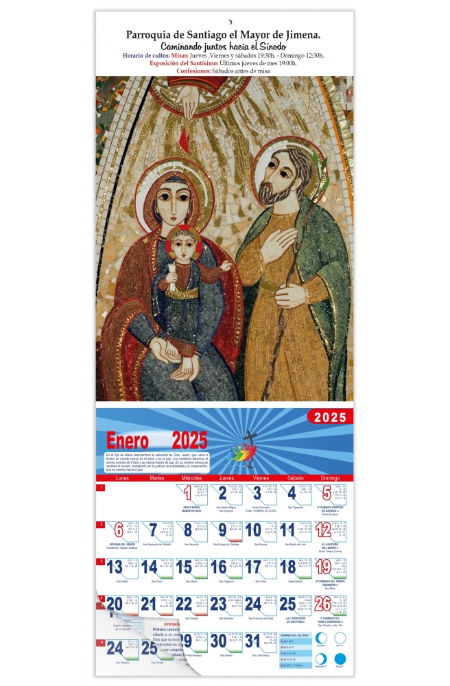 Calendario vertical de pared "Sagrada Familia" (Rupnik)