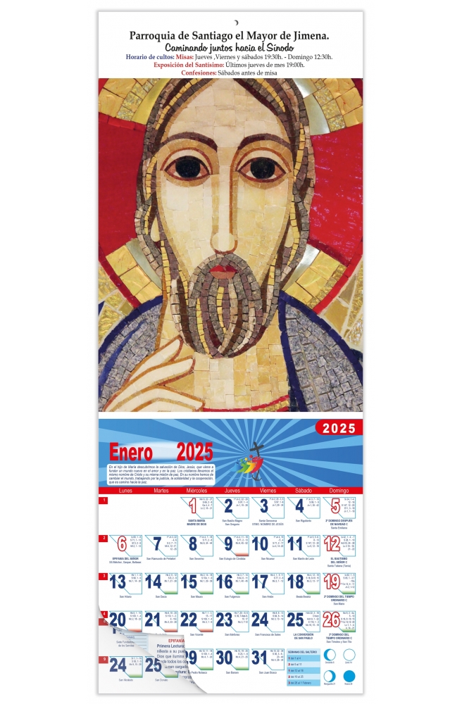 Calendario vertical de pared "Cristo" (Rupnik)