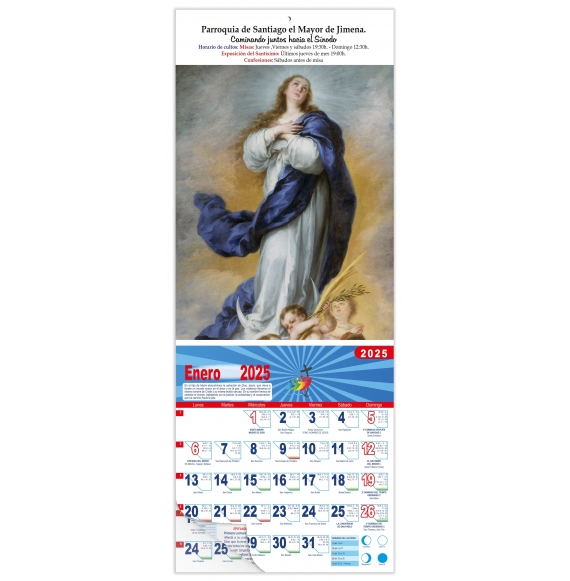 Calendario vertical de pared "Inmaculada Concepción de Aranjuez" (Murillo)