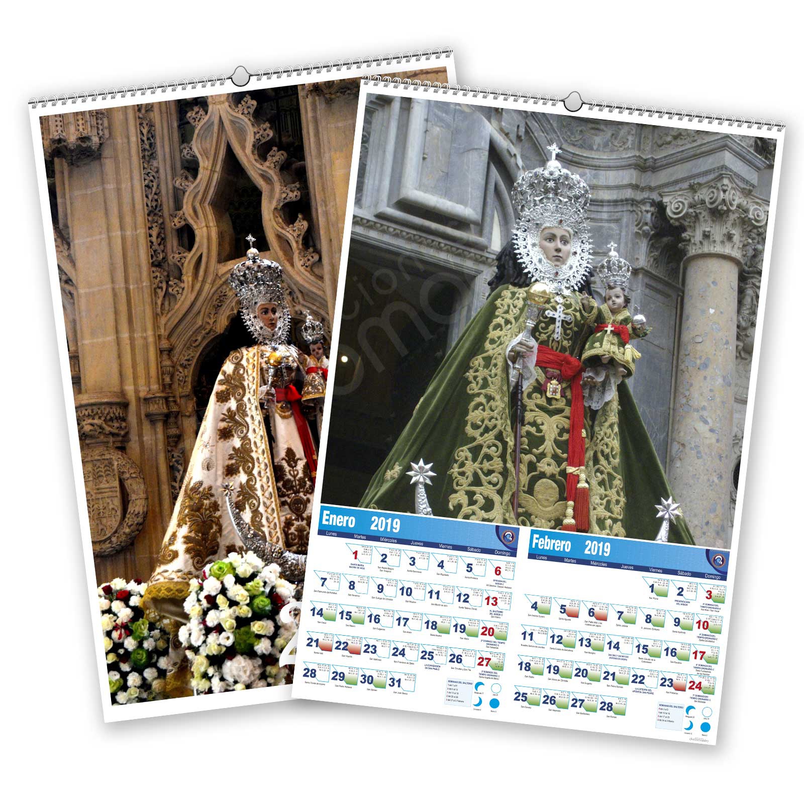 Calendario bimensual de pared 7 Hojas La Fuensanta