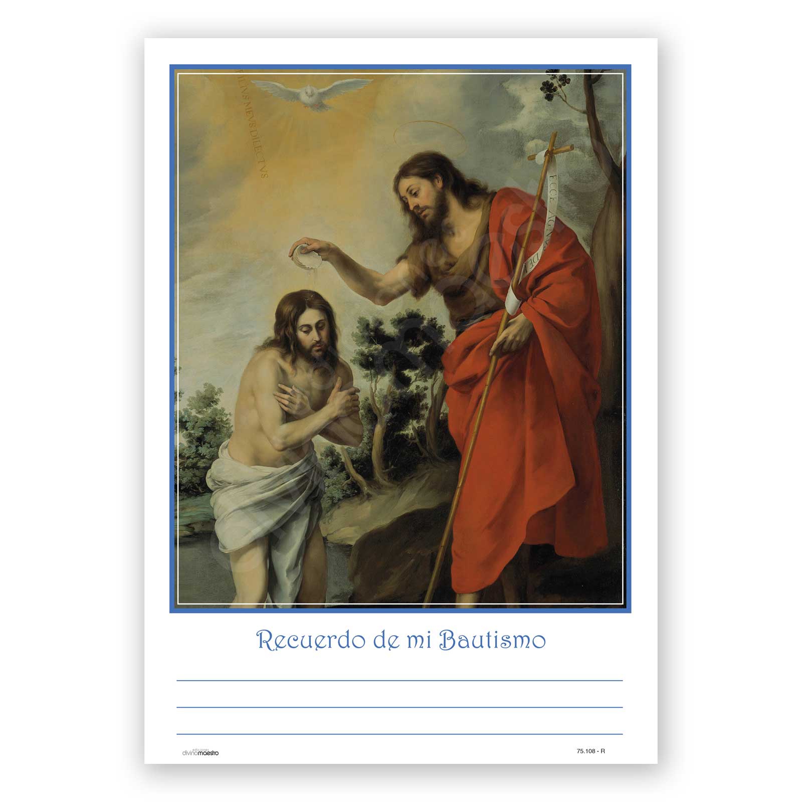 Record. Bautismo Bolsa 25 Unid Bautismo del Señor