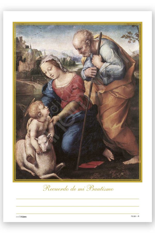 Record. Bautismo Bolsa 25 Unid Sag. Fam. del Cordero (Coello)