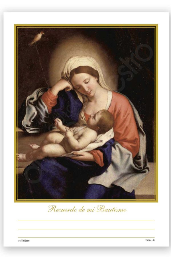 Record. Bautismo Bolsa 25 Unid Cuidados de La Virgen (Sassoferrato)