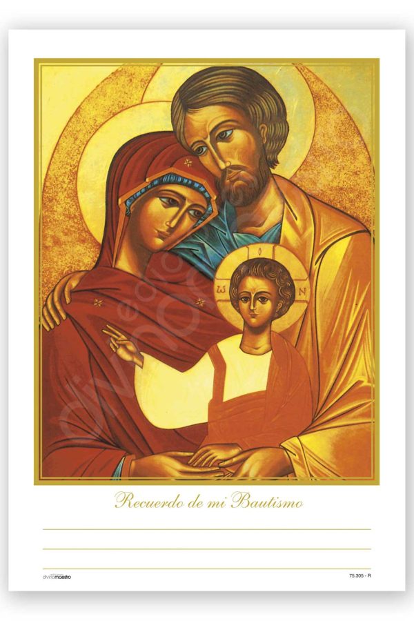 Record. Bautismo Bolsa 25 Unid Sagrada Familia Icono