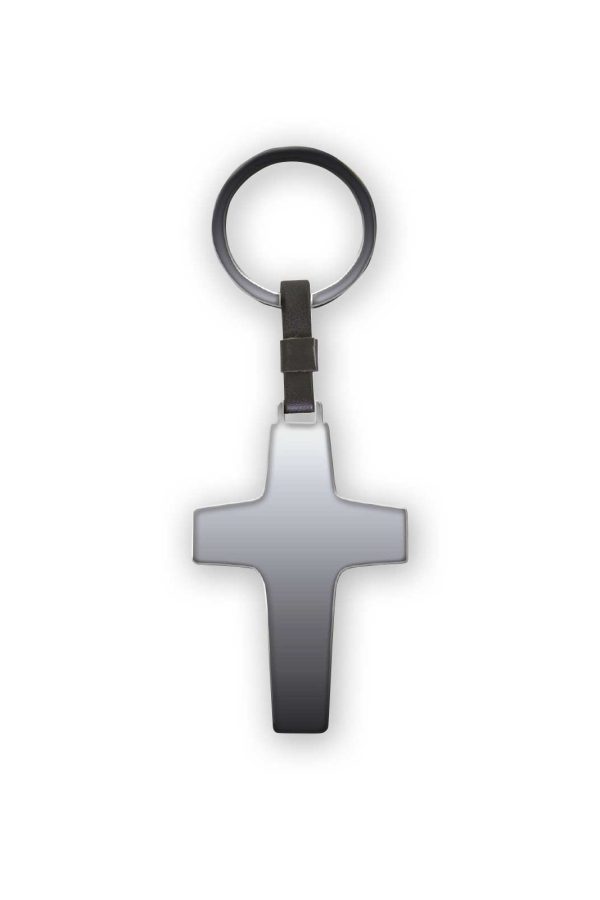 Llavero Acero Cruz Papa