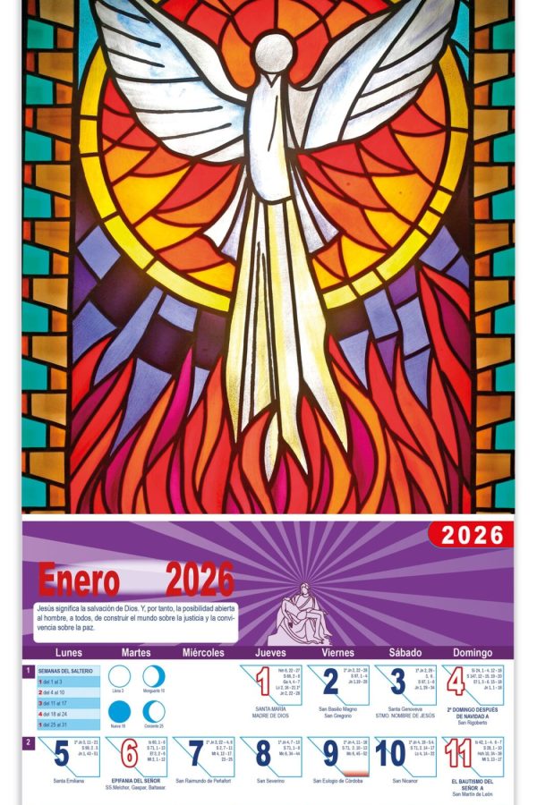 Calendario vertical de pared "Espíritu Santo"
