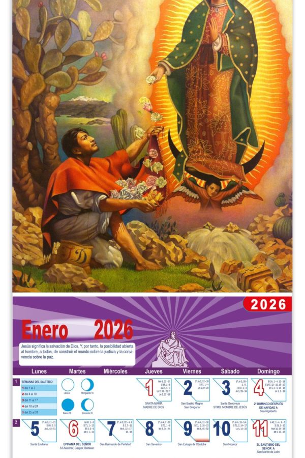 Calendario vertical de pared "Ntra. Sra. de Guadalupe"