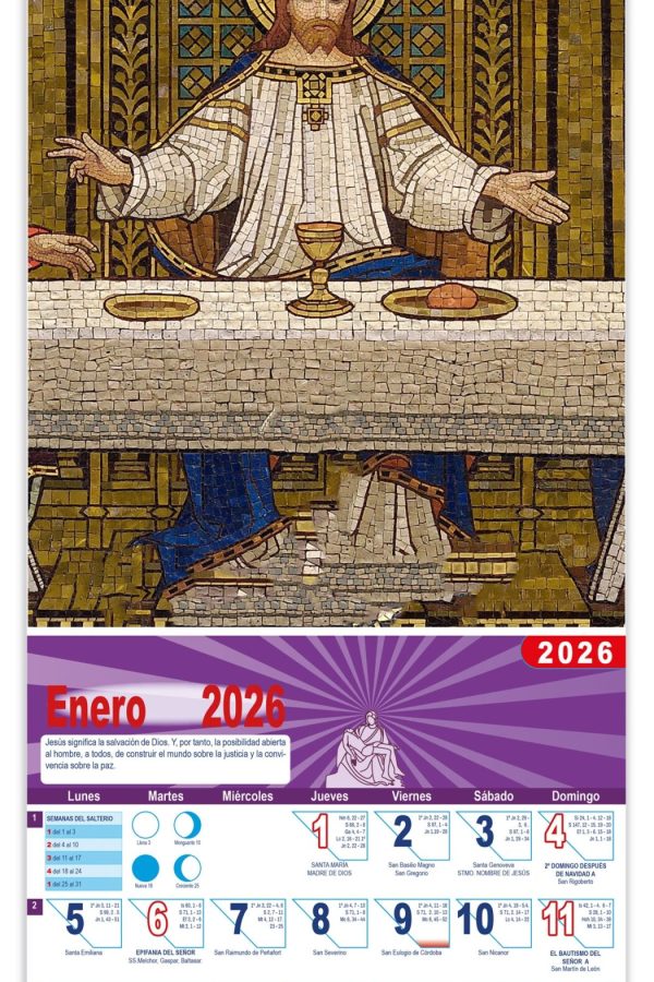 Calendario vertical de pared "La Eucaristía"