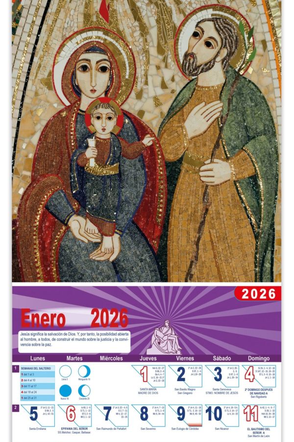 Calendario vertical de pared "Sagrada Familia" (Rupnik)