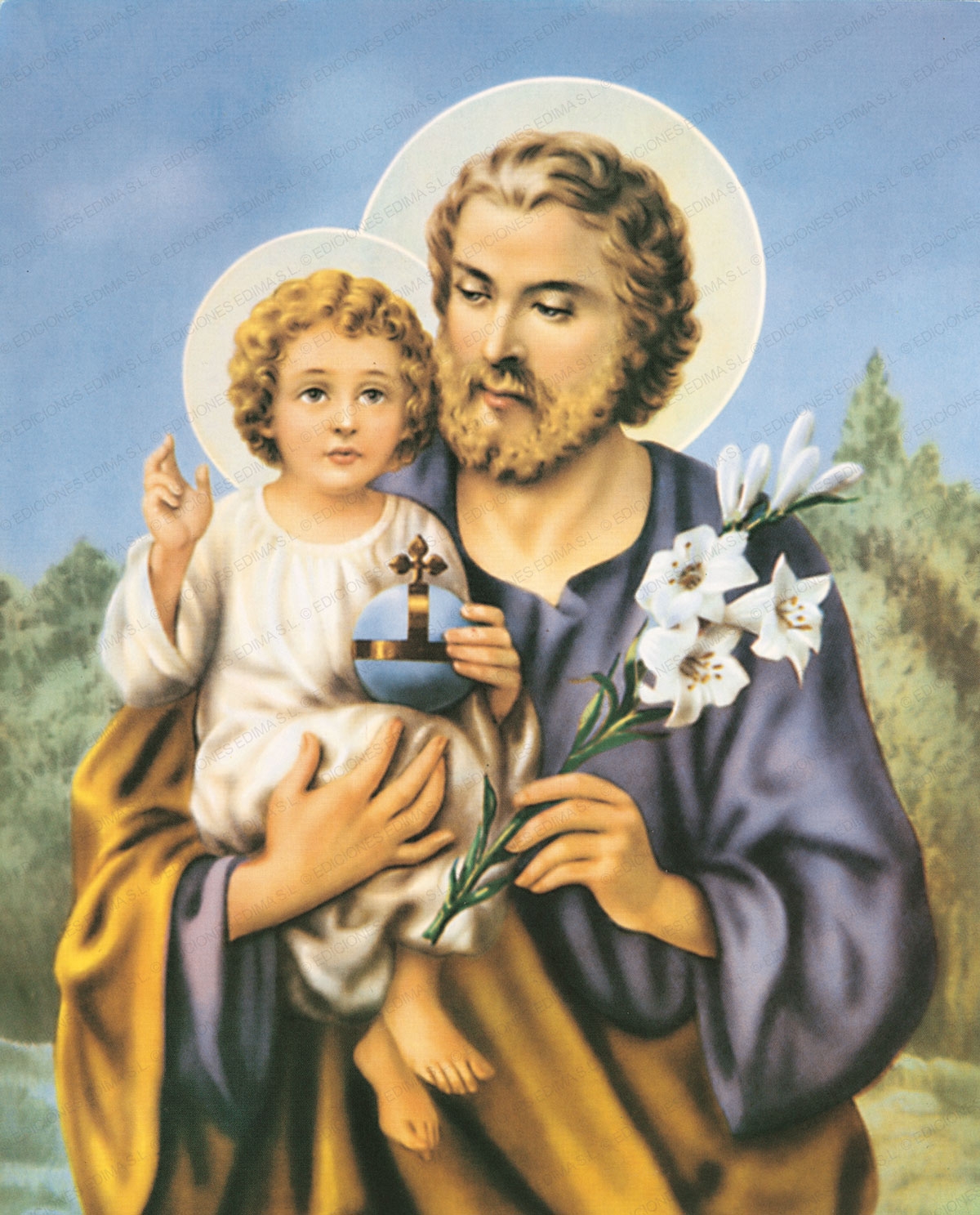 Calendario vertical de pared "San José"