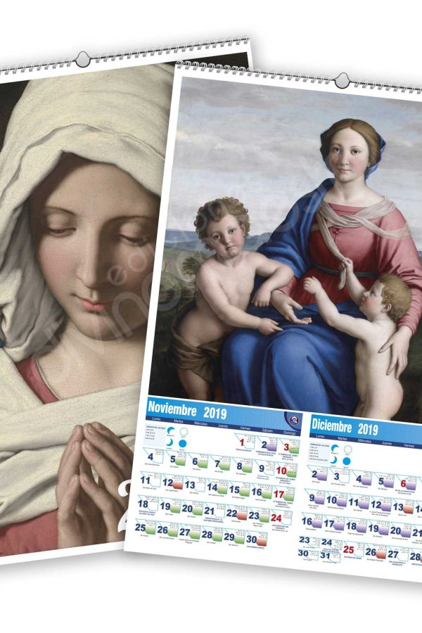 Calendario bimensual de pared 7 Hojas Sassoferrato