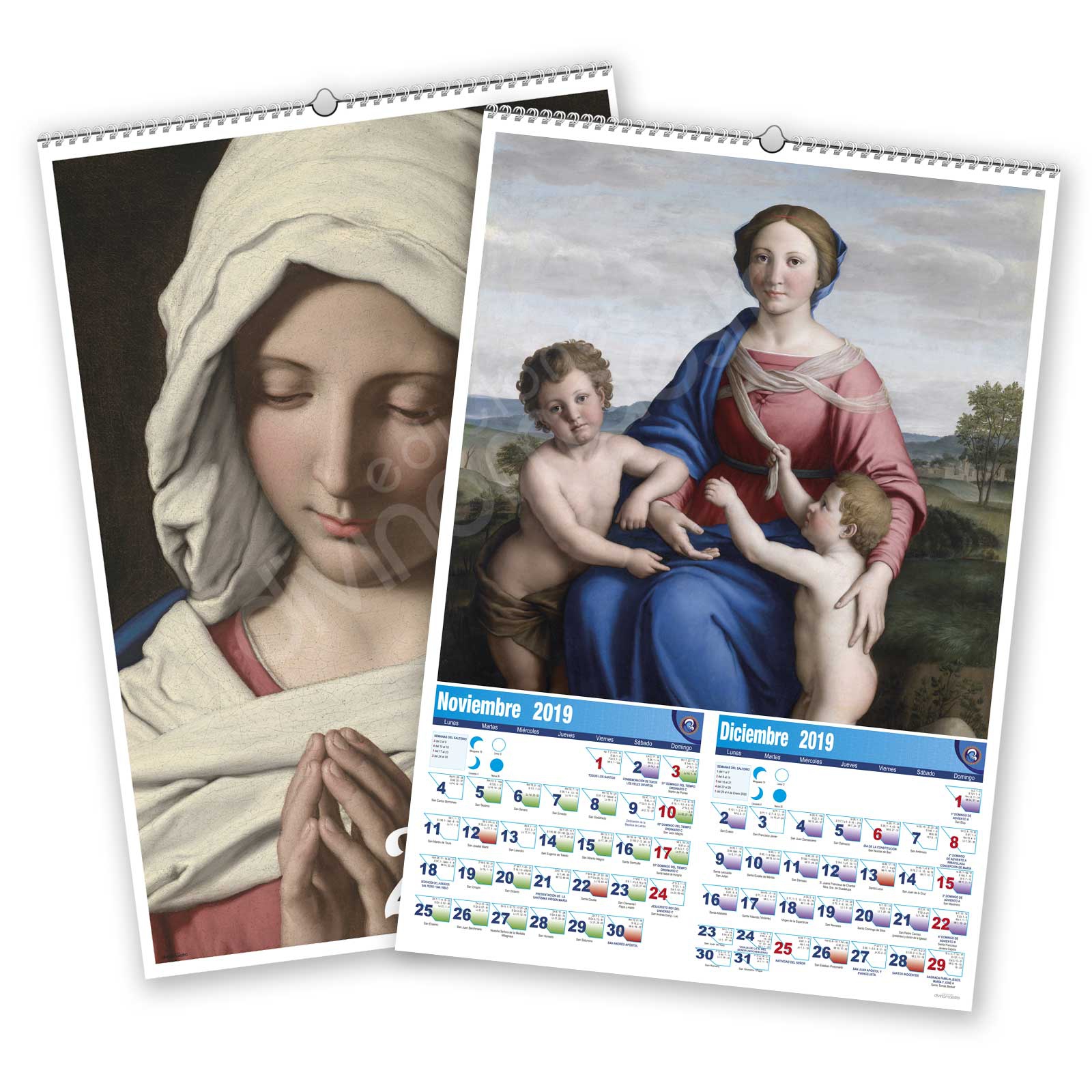 Calendario bimensual de pared 7 Hojas Sassoferrato