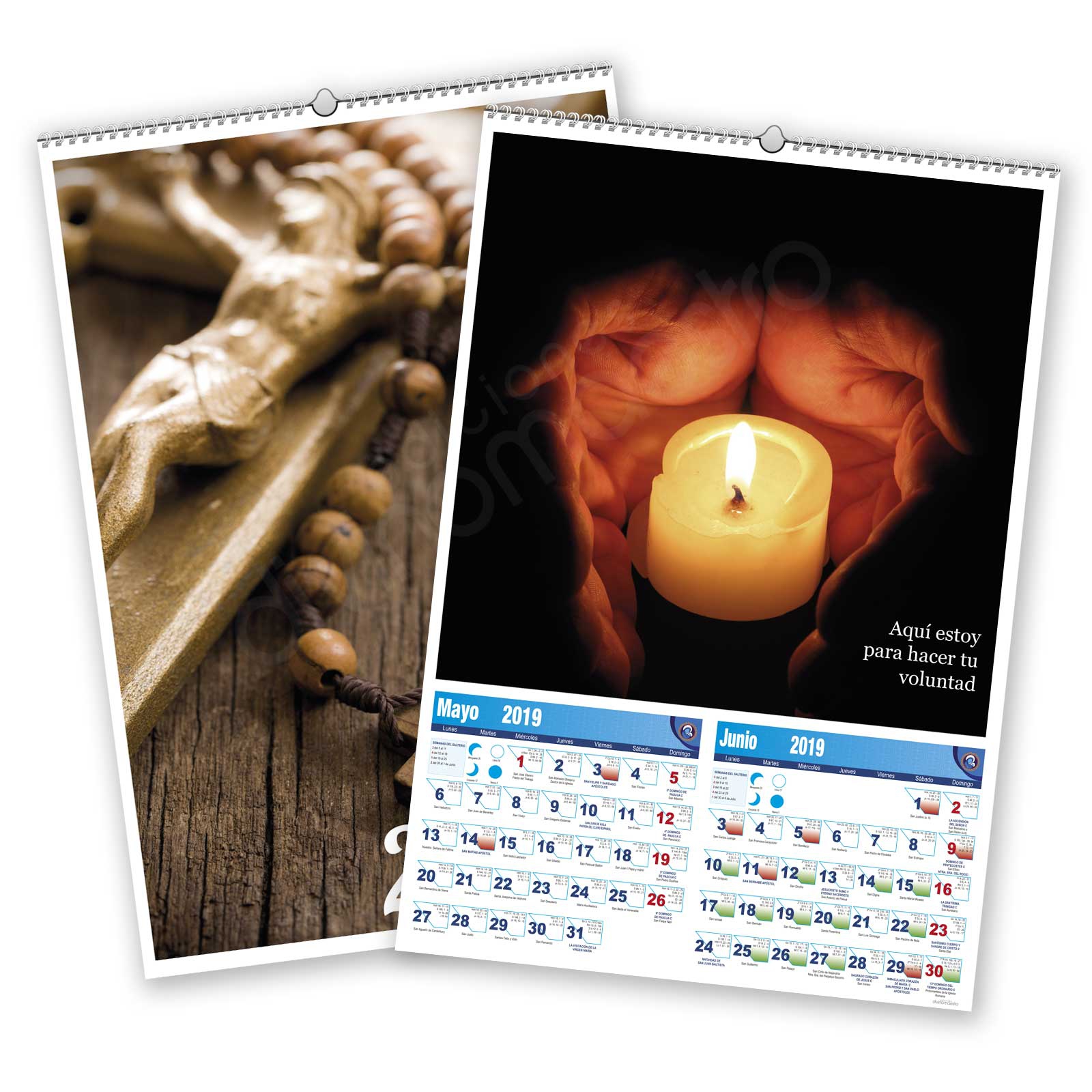 Calendario bimensual de pared 7 Hojas Oraciones