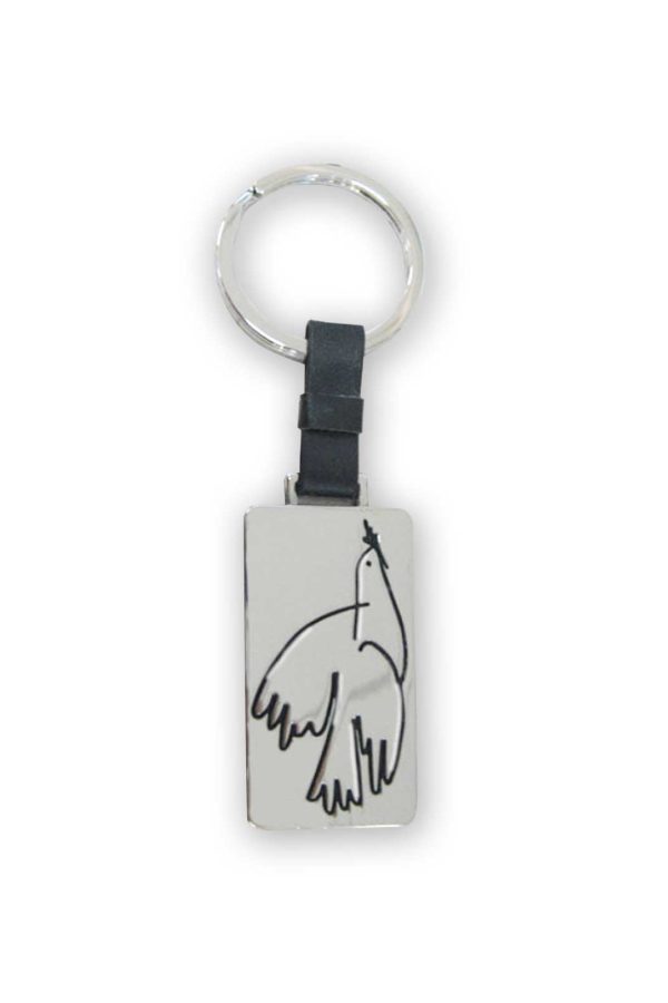 Llavero Acero Paloma Estuche Negro