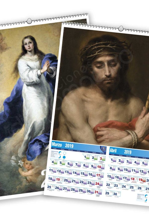 Calendario bimensual de pared 7 Hojas Bartolomé Murillo