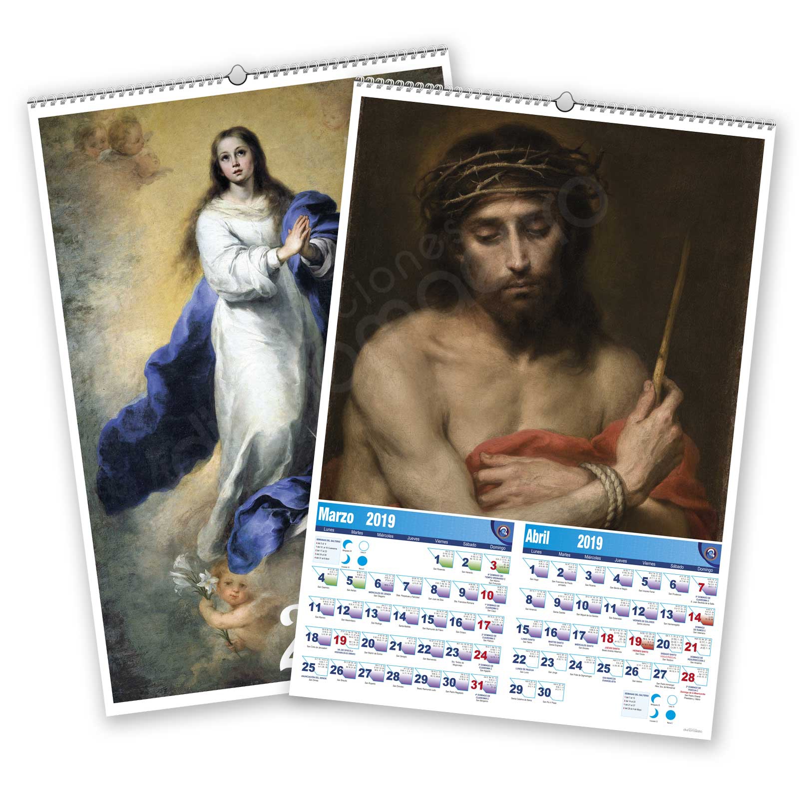 Calendario bimensual de pared 7 Hojas Bartolomé Murillo