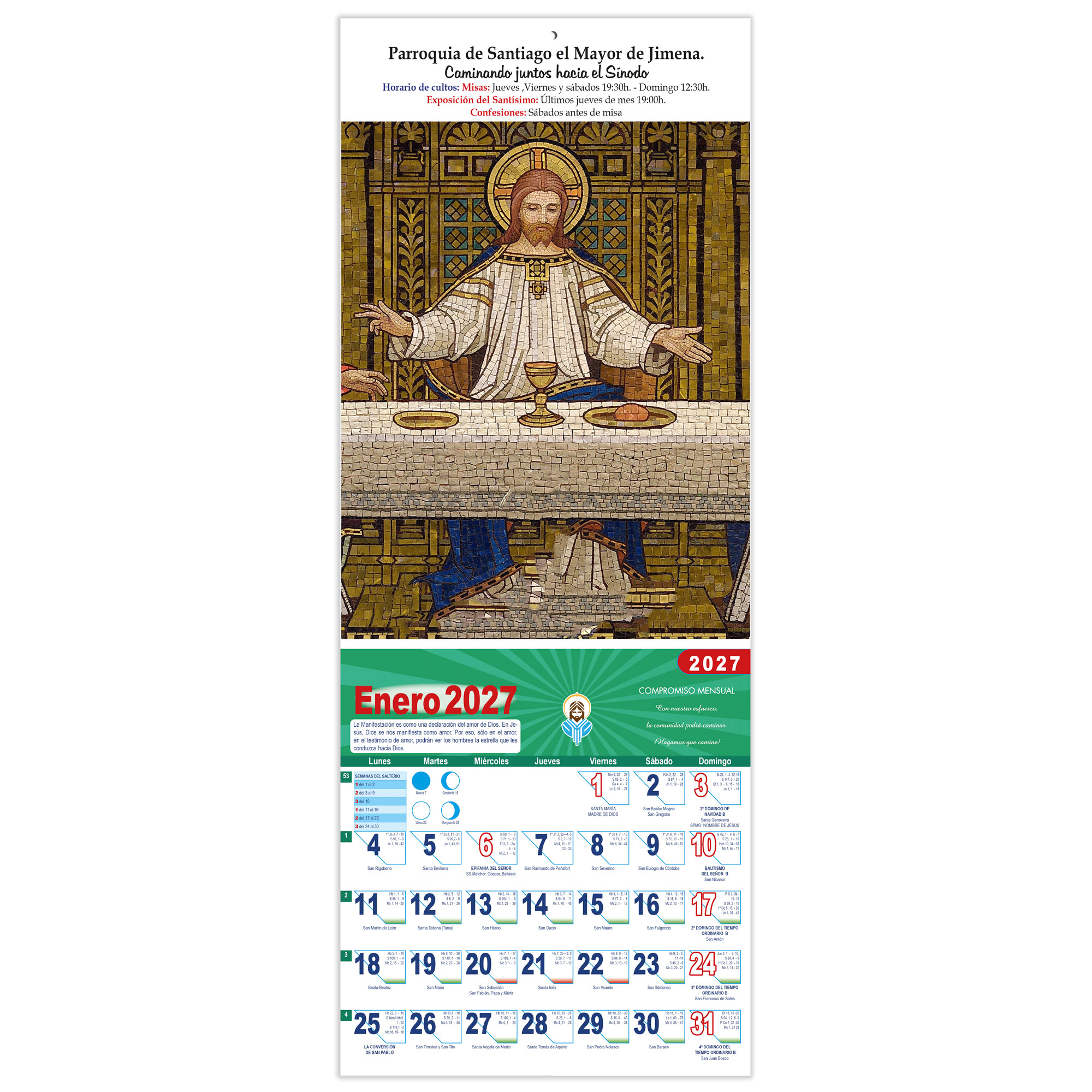 Calendario vertical de pared "La Eucaristía" DM22623