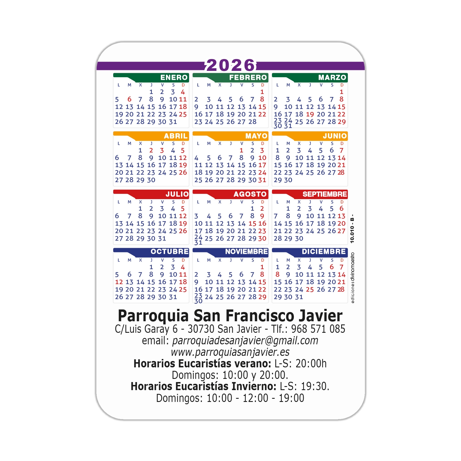 100 Calendarios de bolsillo - Apóstol Santiago-Murillo