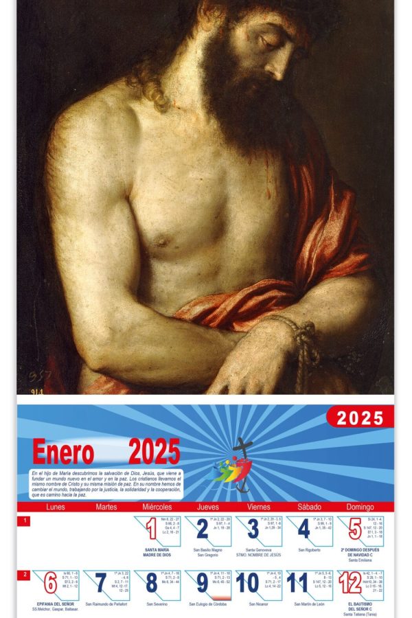 Calendario vertical de pared "Ecce Homo" Tiziano