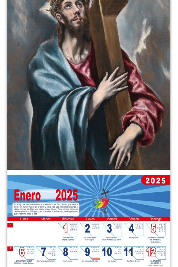 Calendario vertical de pared "Cristo Abrazado a la Cruz" (El Greco)