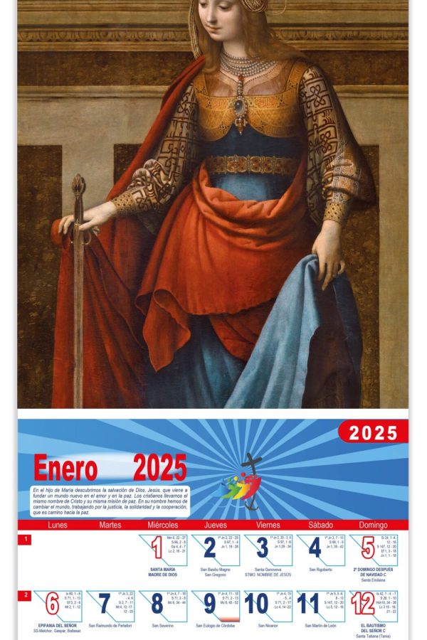 Calendario vertical de pared "Santa Catalina" (Fernando Yañez)