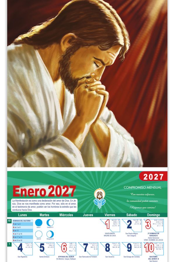 Calendario vertical de pared "En Ti Confio" DM22904