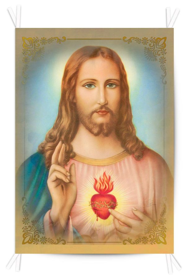 Balconera Tela Sagrado Corazón 70x100