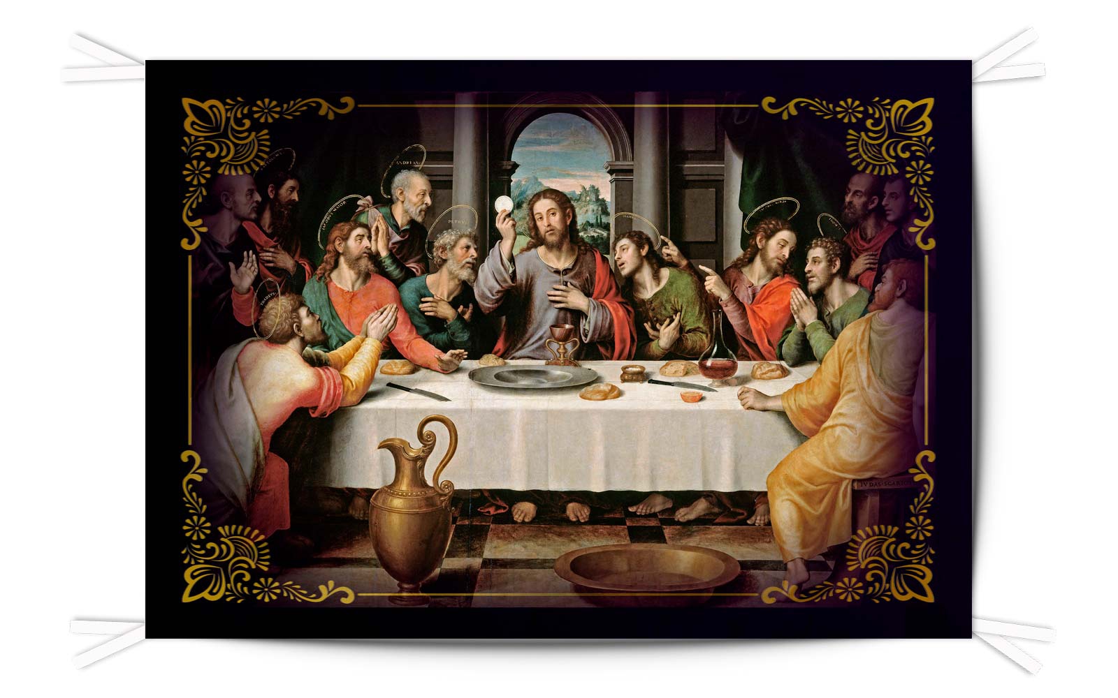 Balconera Tela Última Cena de Juan de Juanes 100x150