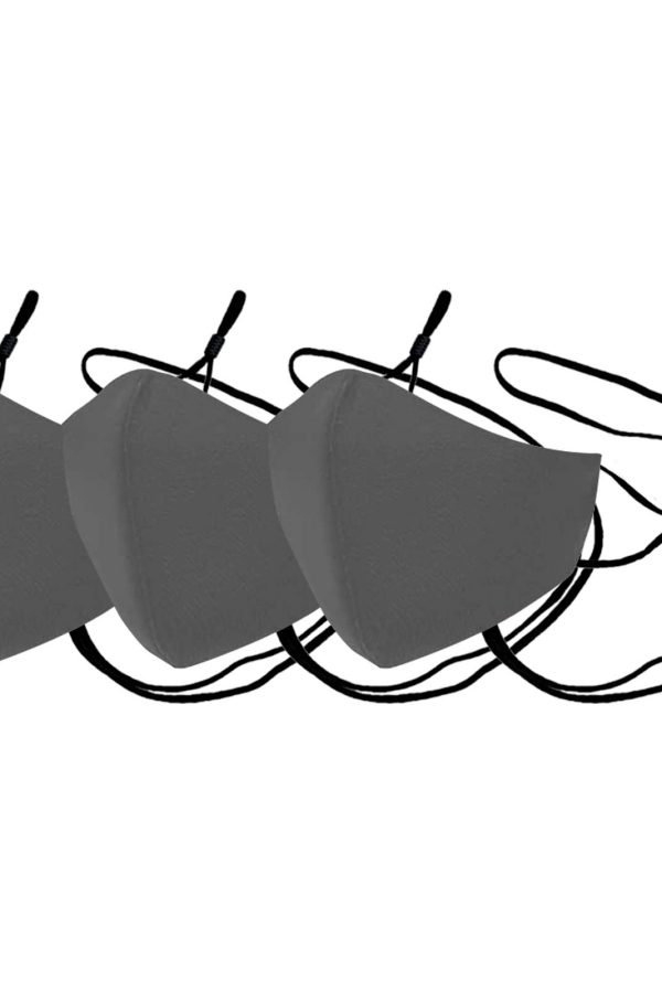 Mascarillas Grises con colgador 3 unid.