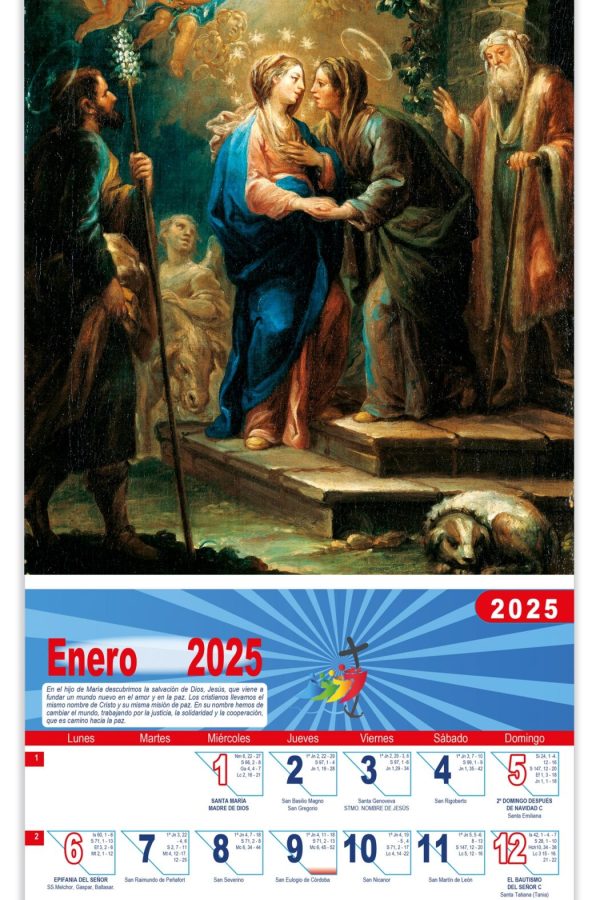 Calendario vertical de pared "La Visitación" (Jerónimo Ezquerra)
