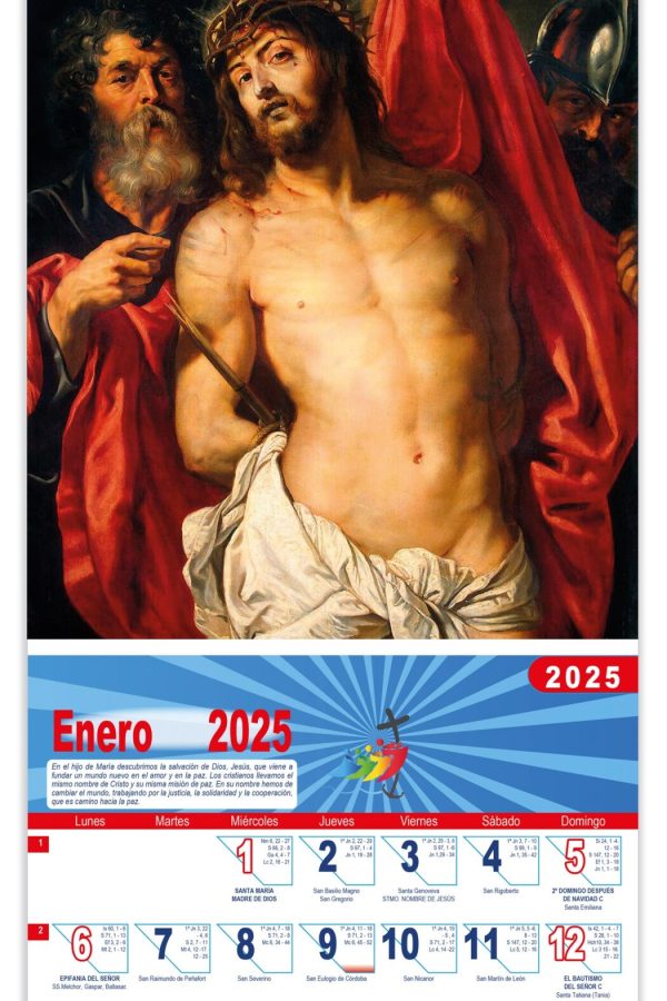 Calendario vertical de pared "Apostol Santiago" (Guido Reni)