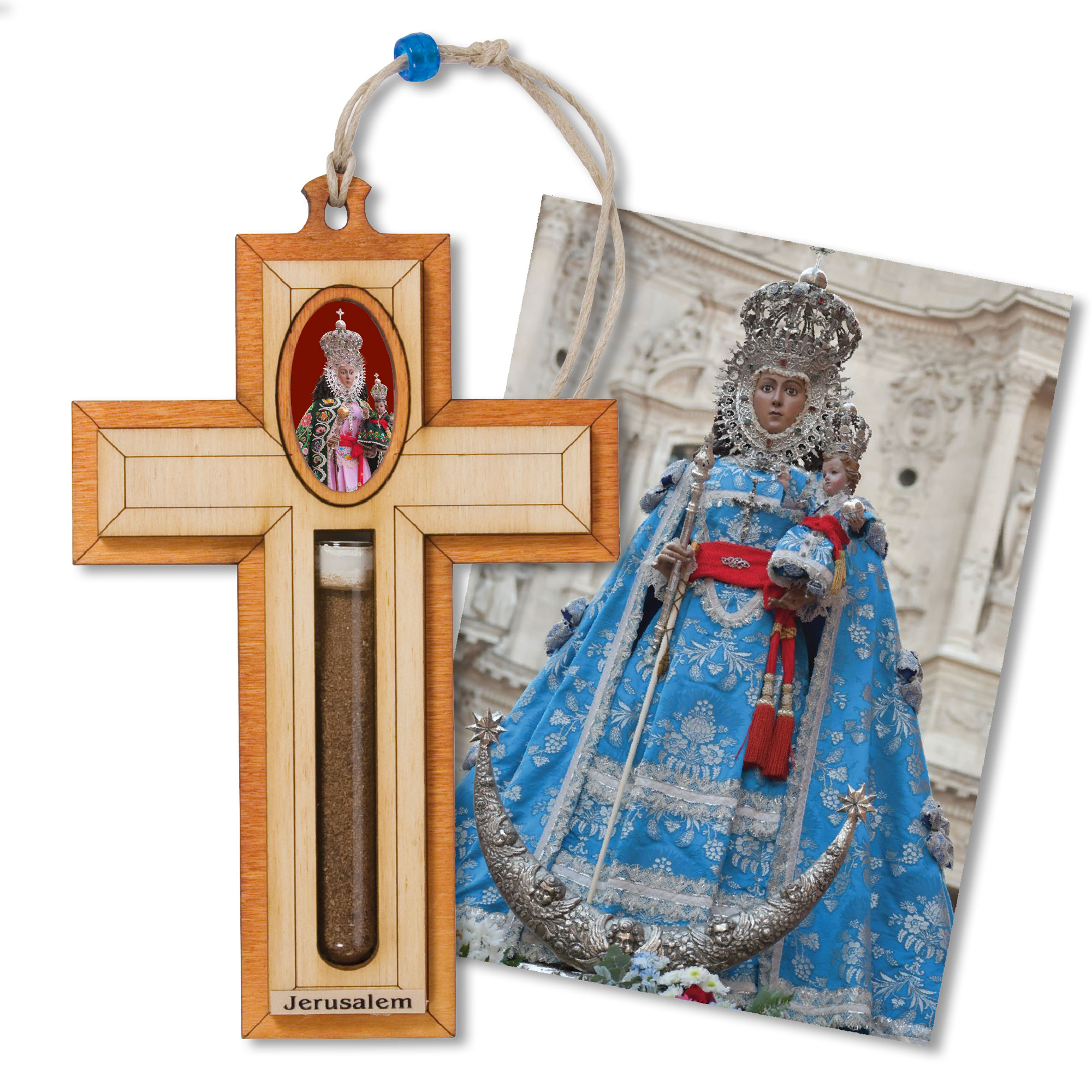 Cruz Tierra Santa Fuensanta DM90105-R (9,5x15 cm)